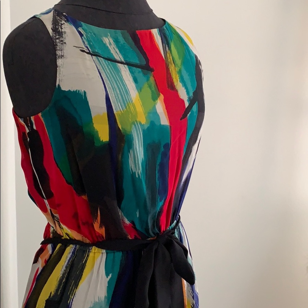 Abstract Silk Dress